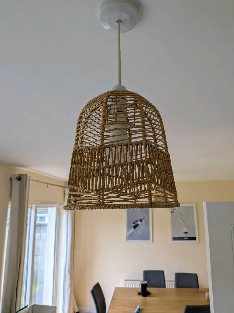 Jute pendant lamp shade - Image 1