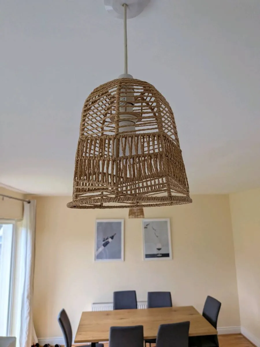 Jute pendant lamp shade - Image 2