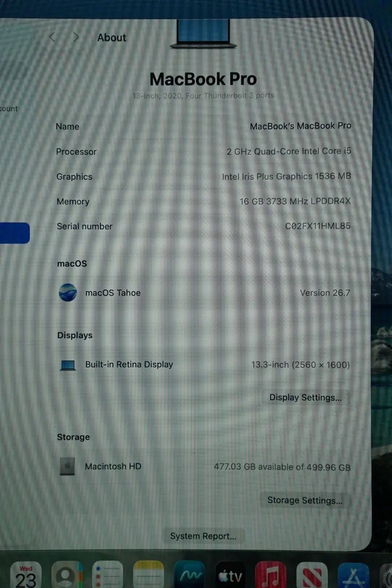 MacbBook Pro 13" 2020 | 10th Gen i5 2.0GHz | 16GB - Image 2