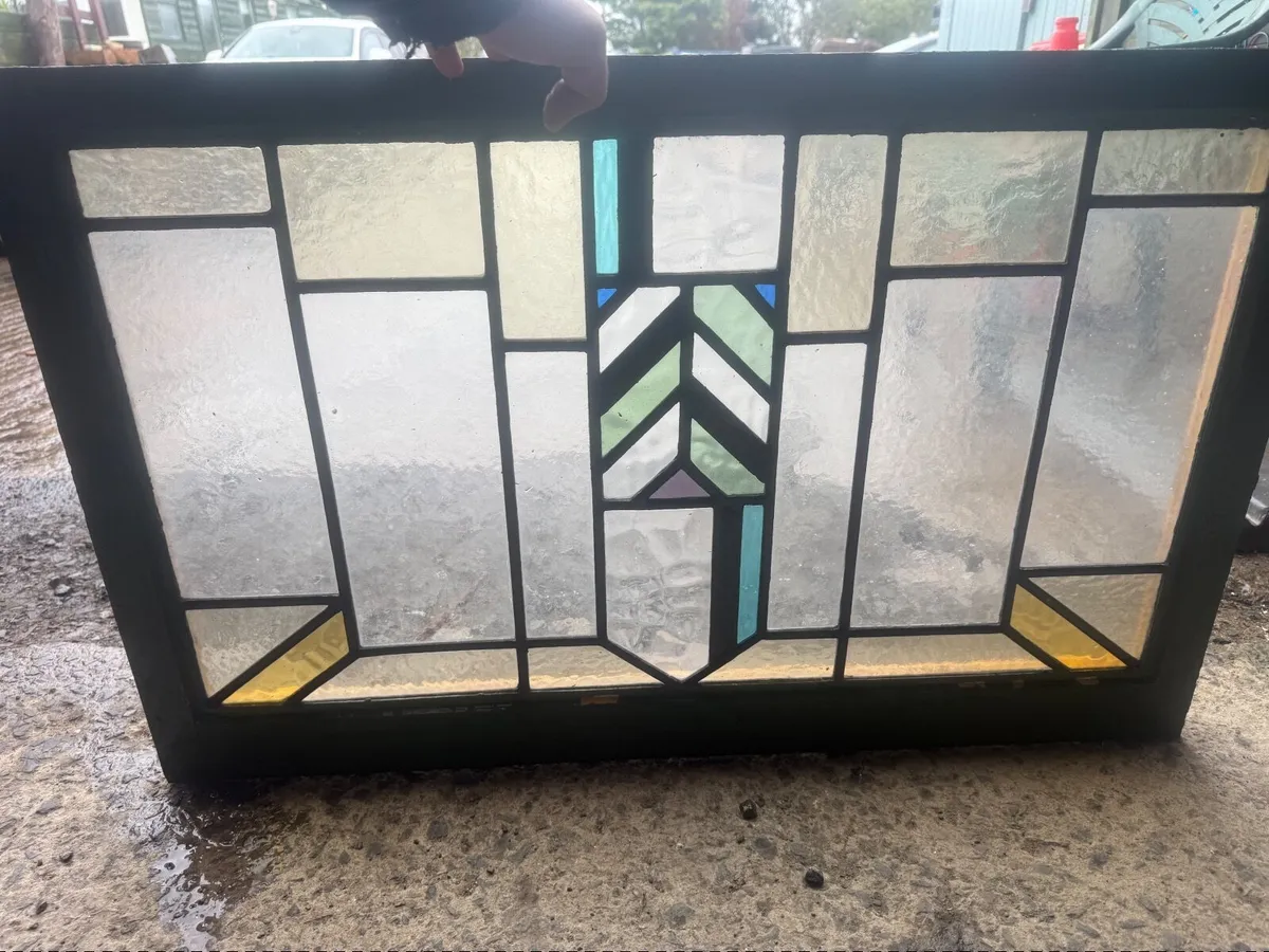 Selection of reclaimed stained glass windows - Image 1