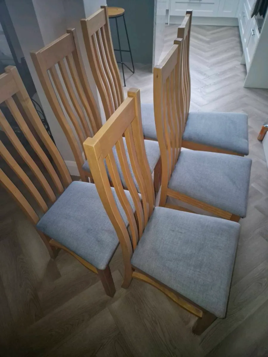 Solid wood dining chairs - Image 1