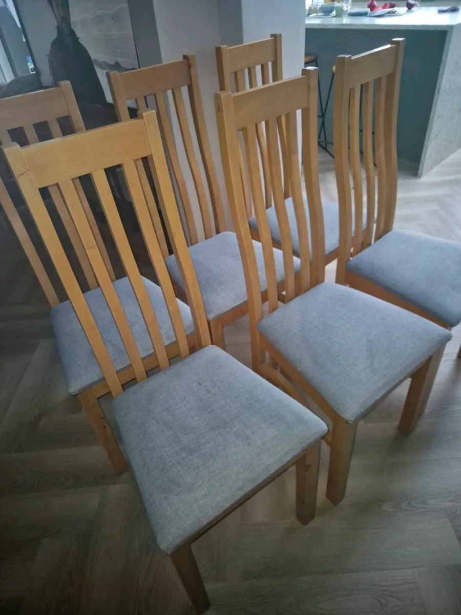 Solid wood dining chairs - Image 2