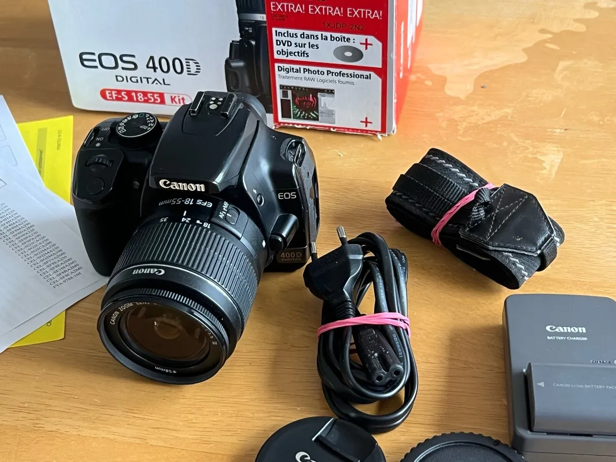 Canon EOS 400D with 18-55mm kit lens in Box - Image 1