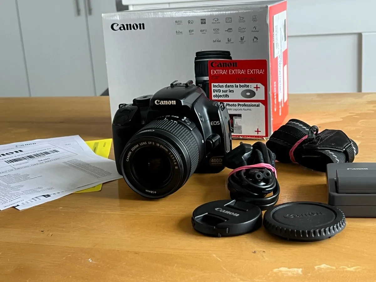 Canon EOS 400D with 18-55mm kit lens in Box - Image 3