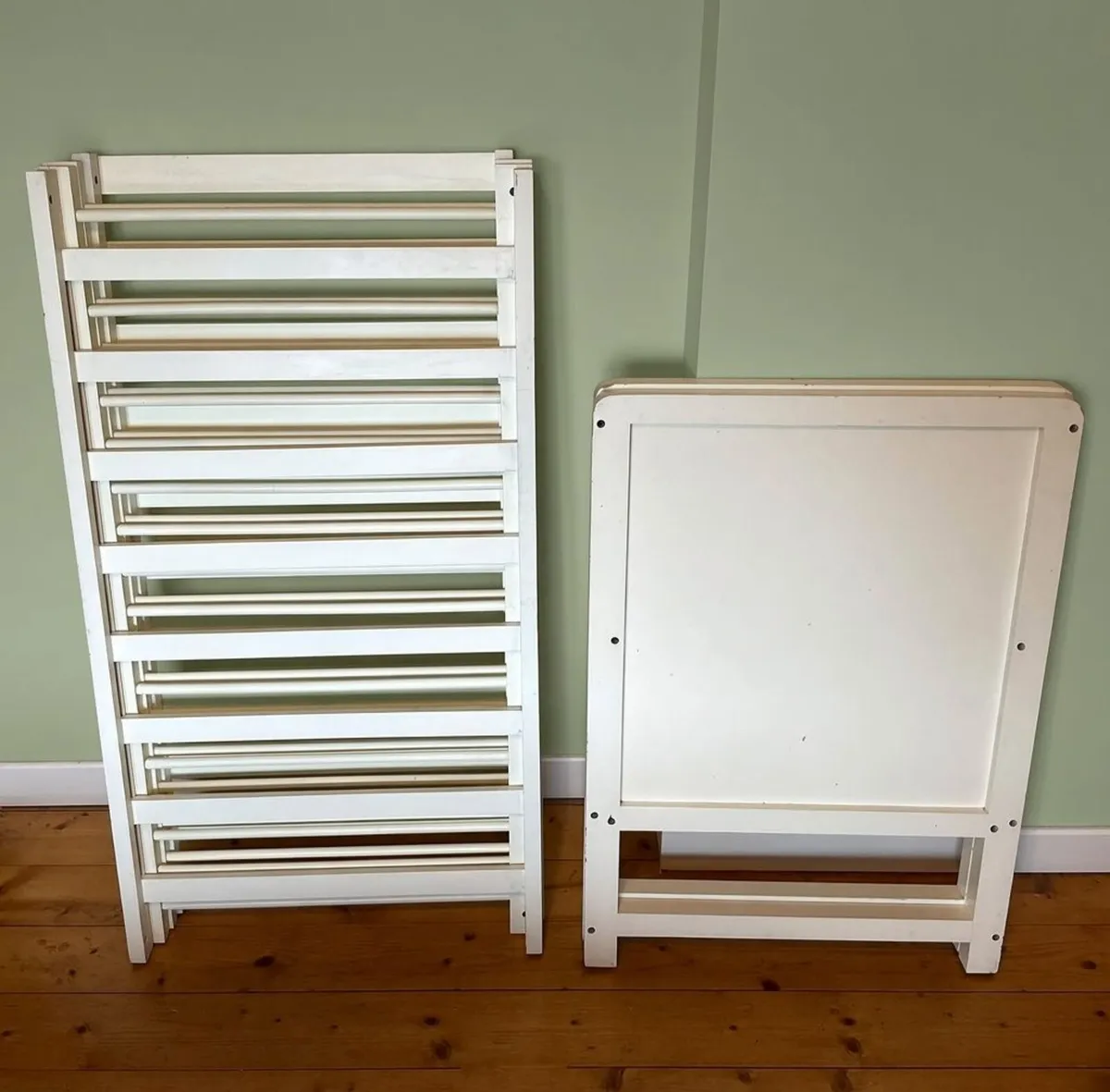 Large White Wooden Baby Cot – Great Condition - Image 2