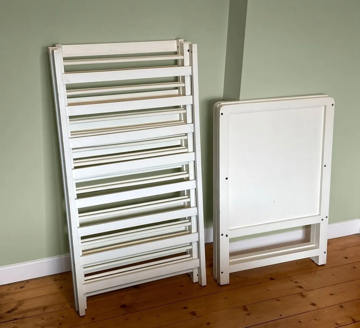 Large White Wooden Baby Cot – Great Condition - Image 3