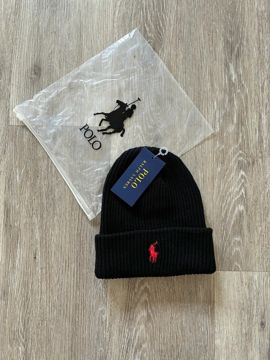 Black and red Ralph Lauren beanie - Image 1