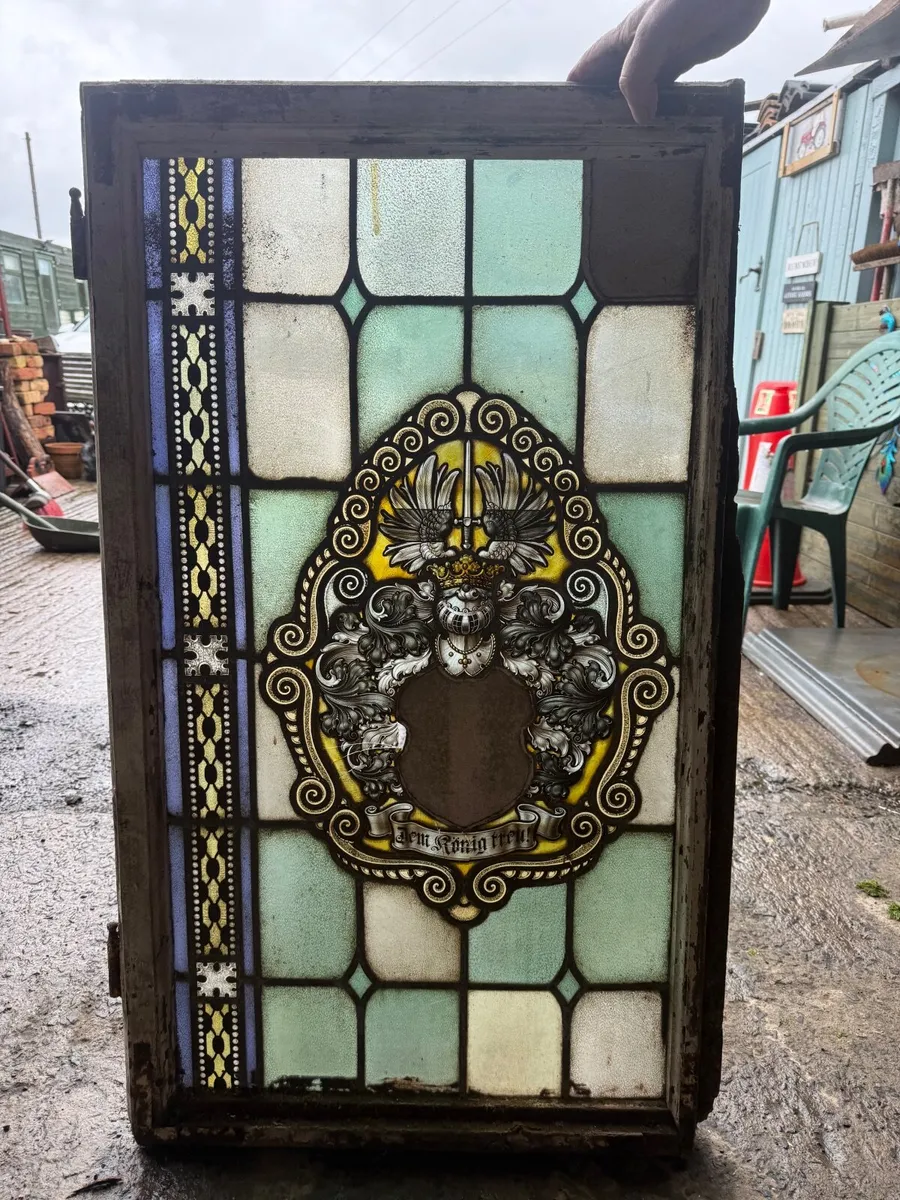 2 coloured glass windows for restoration - Image 2