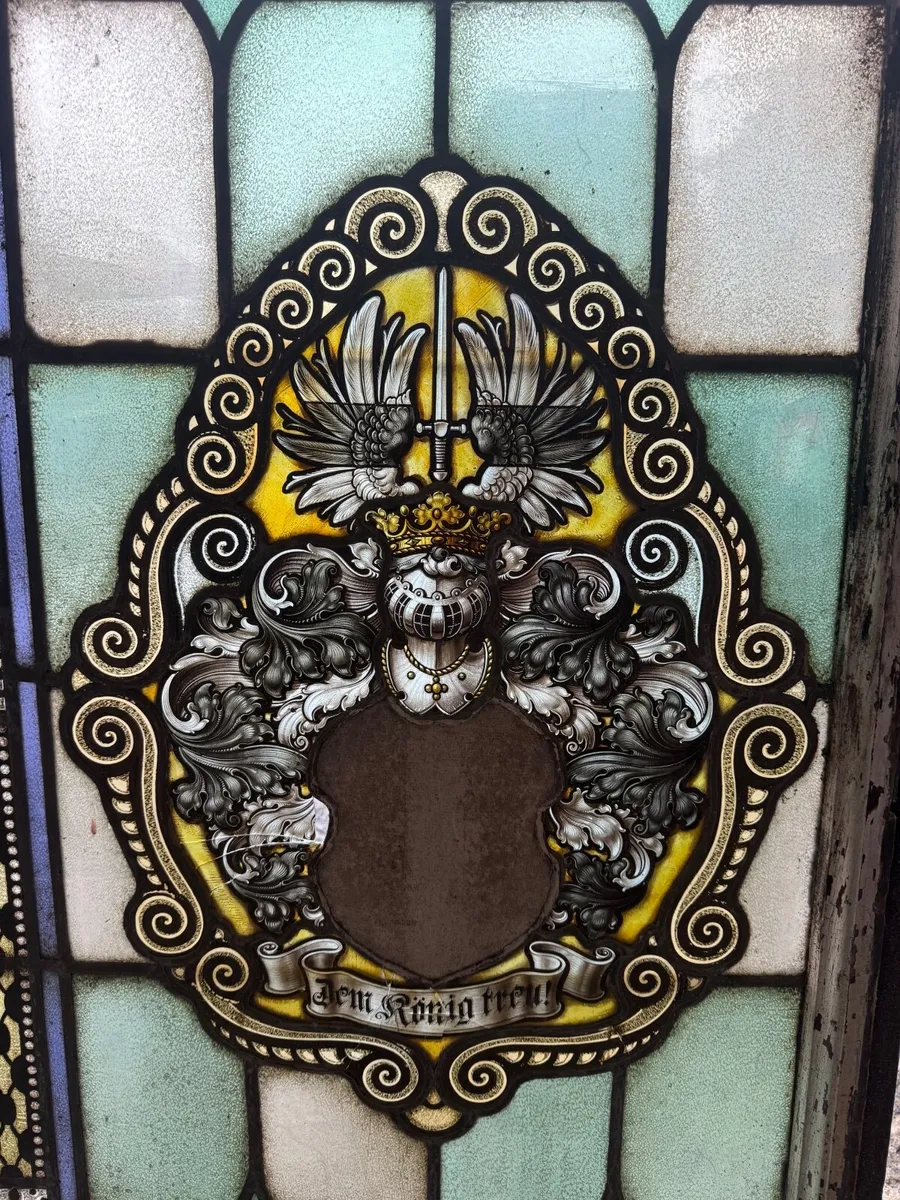 2 coloured glass windows for restoration - Image 1