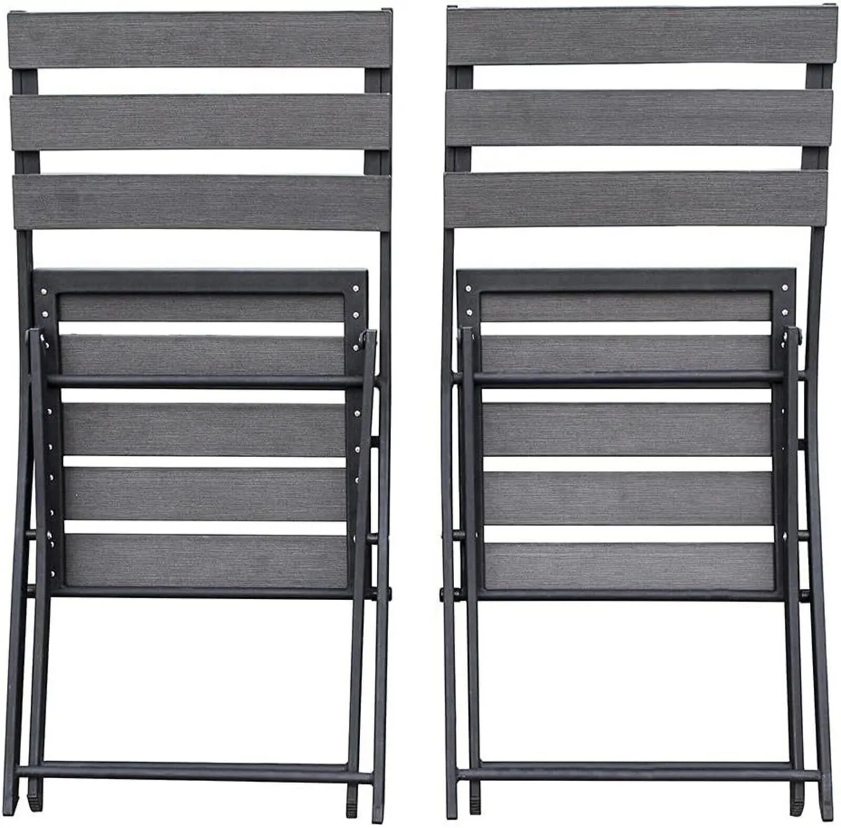 2-Piece Folding Garden Bistro Set with Table - Image 4