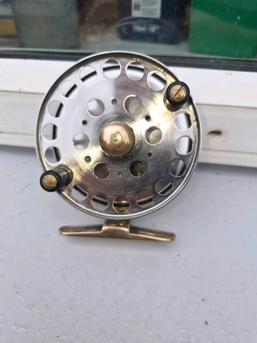 Old brass  chrome  fishing  real - Image 1