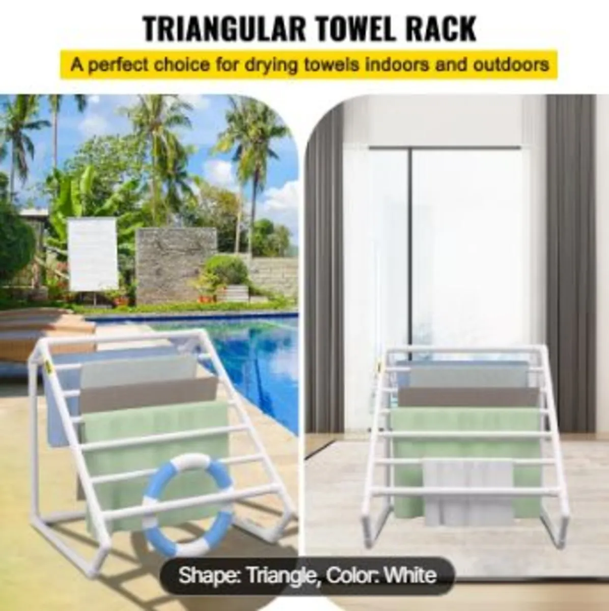 Pool Towel Rack, 8 Bar - Image 2
