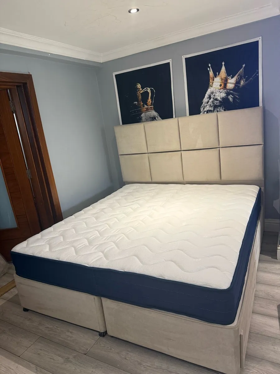 Super King Bed with Storage Drawers & Mattress - Image 2