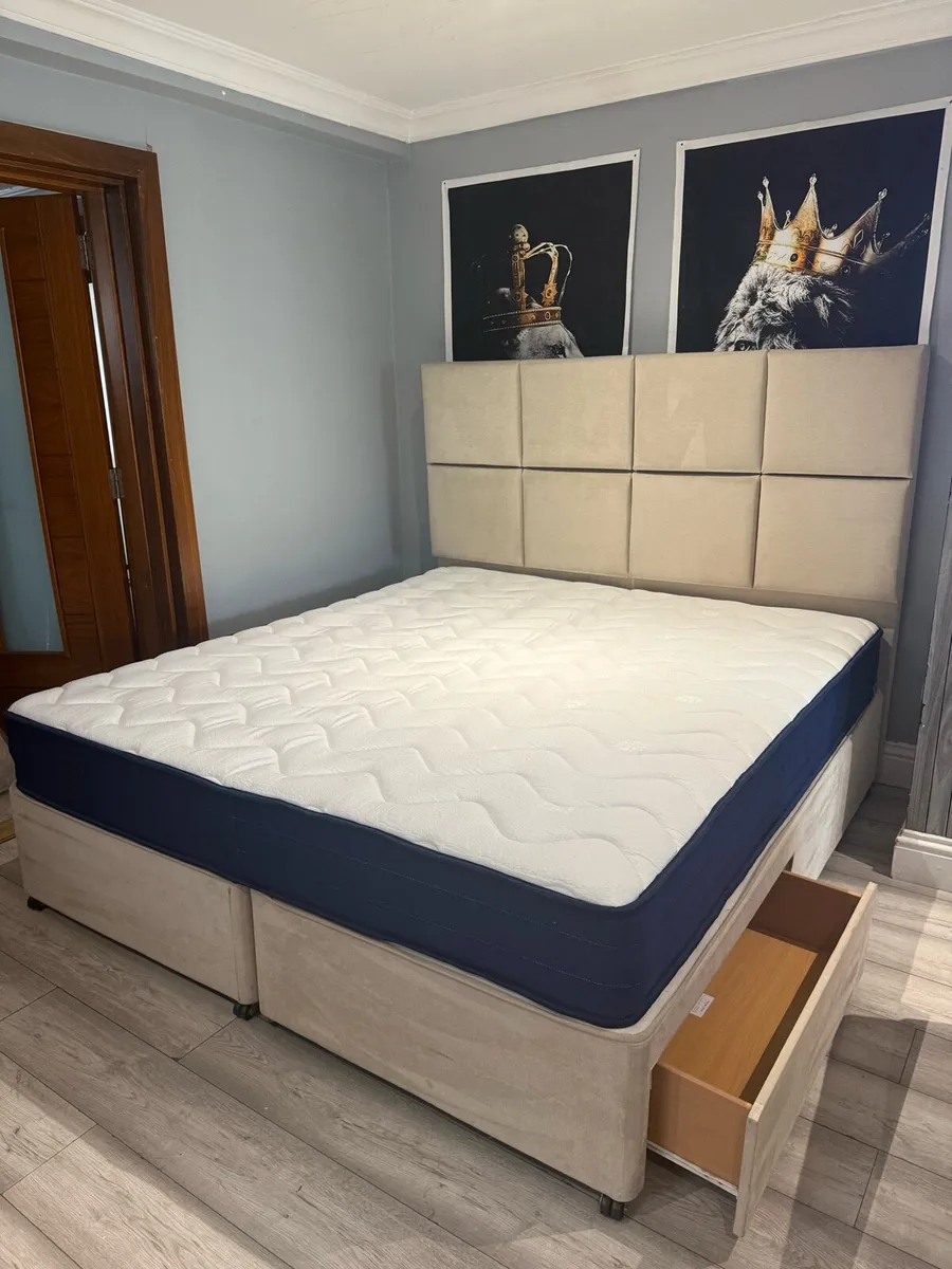 Super King Bed with Storage Drawers & Mattress - Image 3
