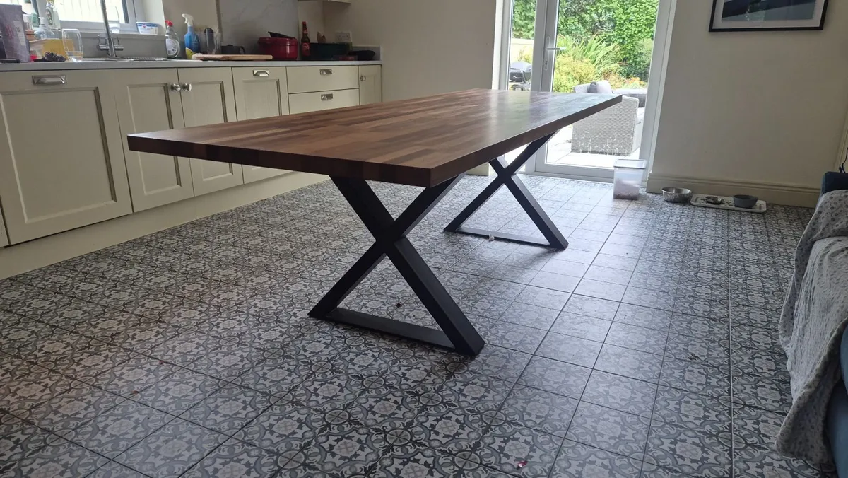 Solid wood dining table - 250cm x 90cm - Image 2