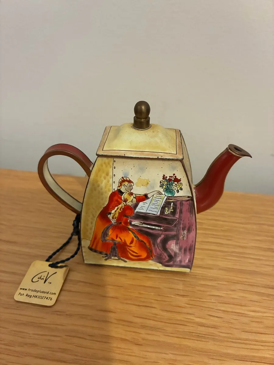 Minature Tea Pot Hand-Painted - Image 1