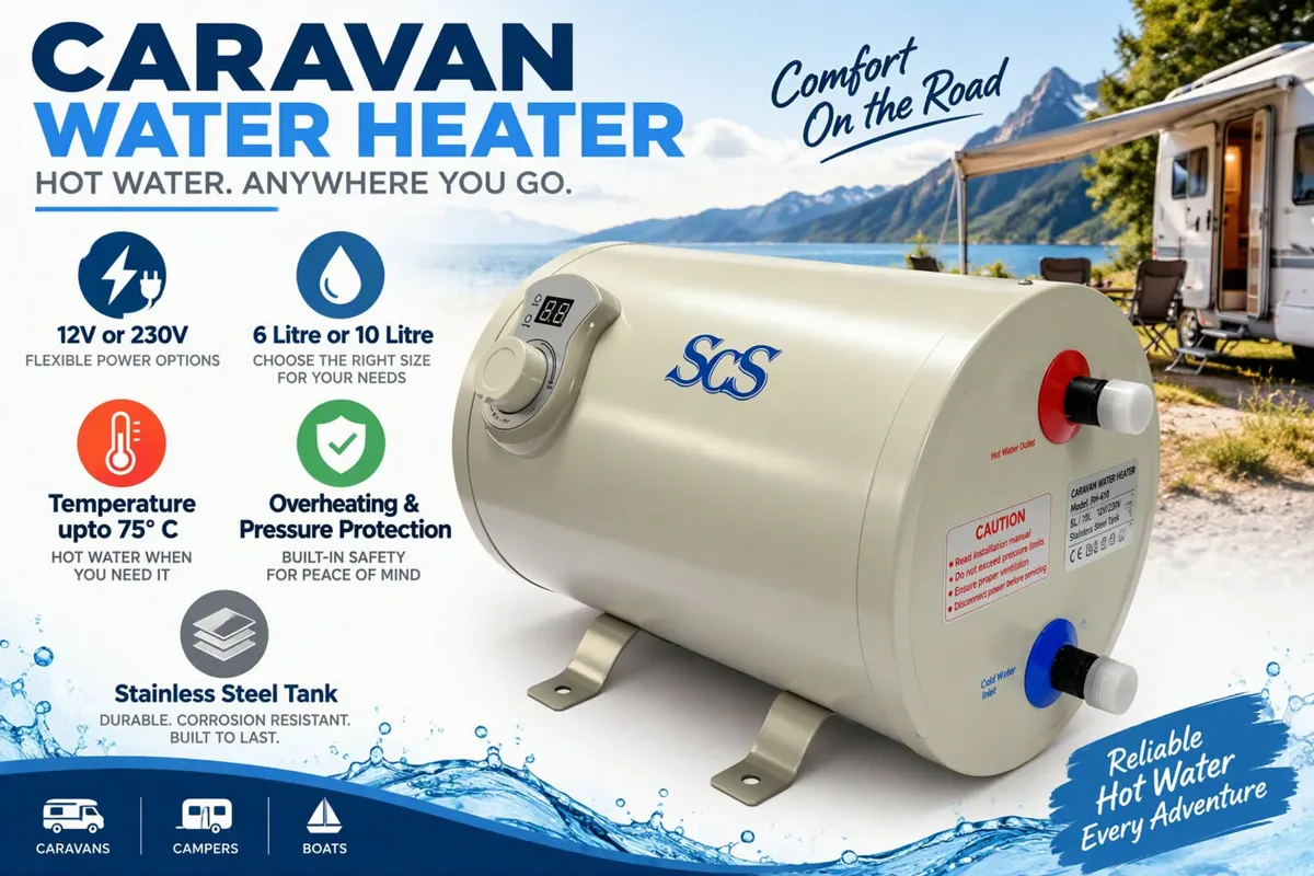 6 Litre 12V / 230V Insulated Water Heater - Image 2