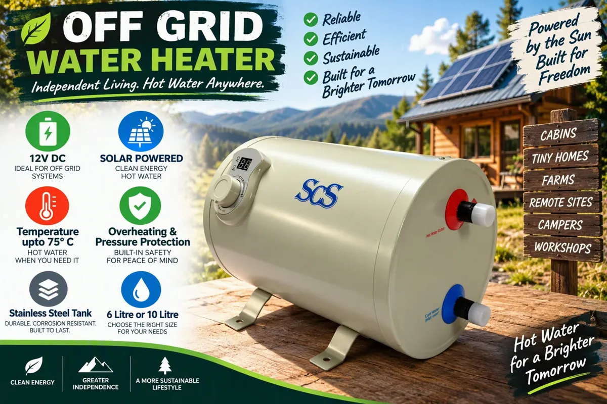 6 Litre 12V / 230V Insulated Water Heater - Image 1