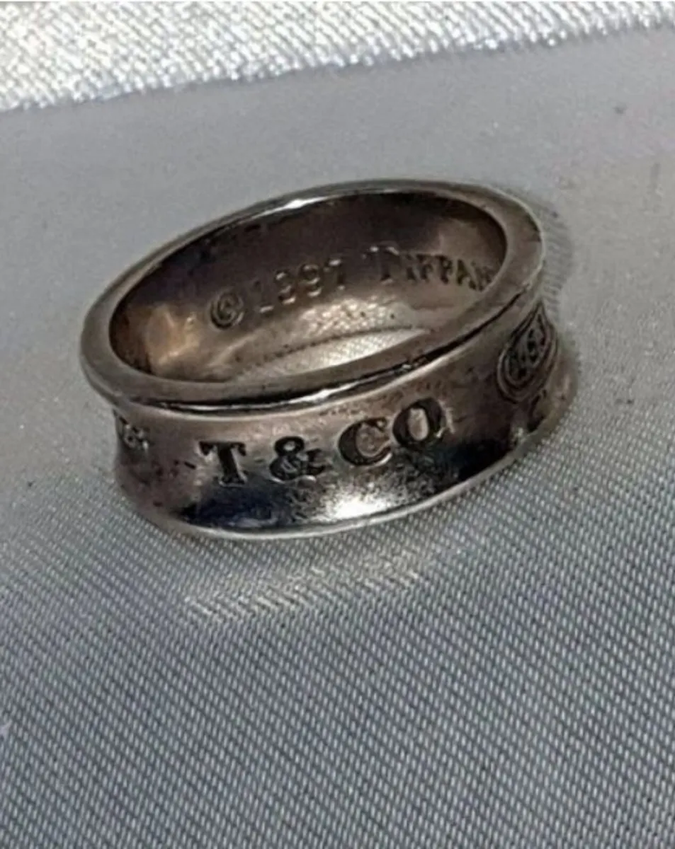 Authentic Vintage Tiffany & Co. 1837 Silver Ring - Image 1