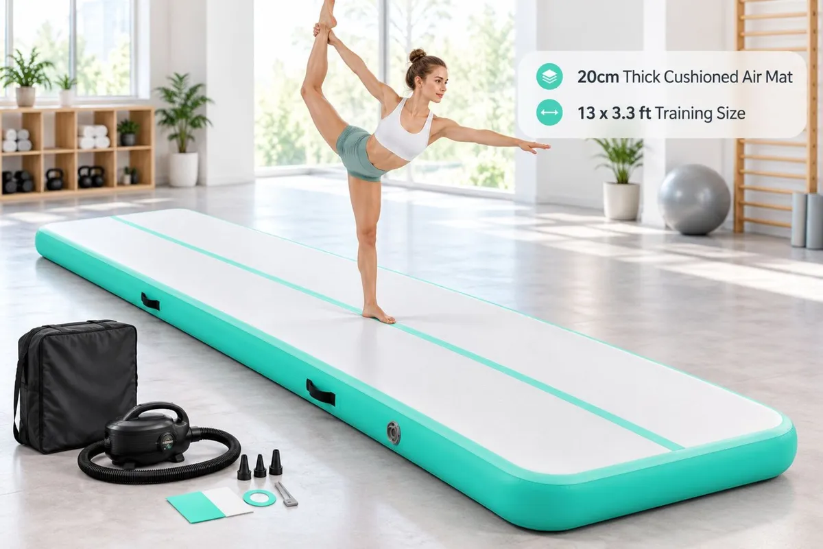 Inflatable Gymnastics Mat 4m with Electric Pump - Image 2