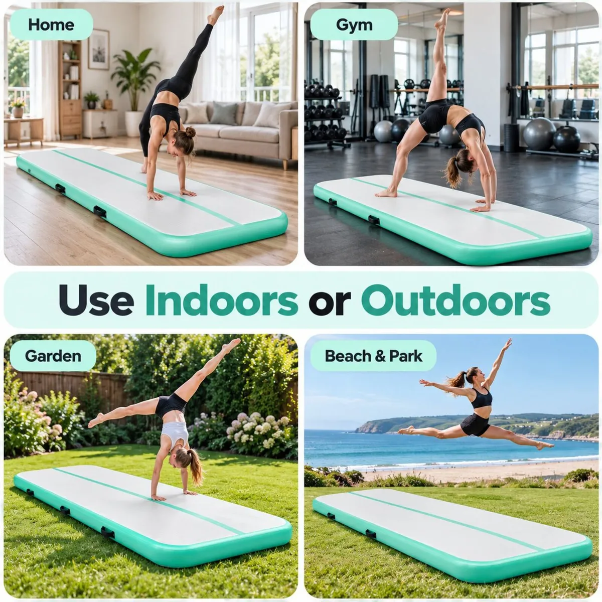 Inflatable Gymnastics Mat 4m with Electric Pump - Image 4