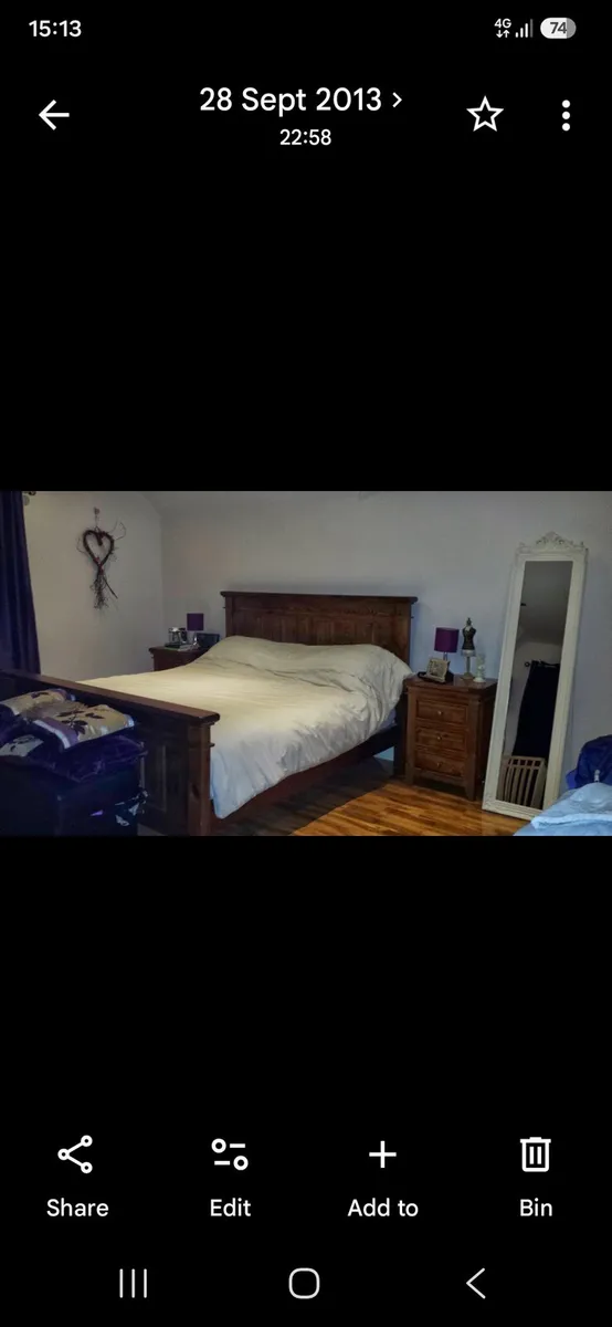 Super king size solid wood bedroom furniture - Image 2