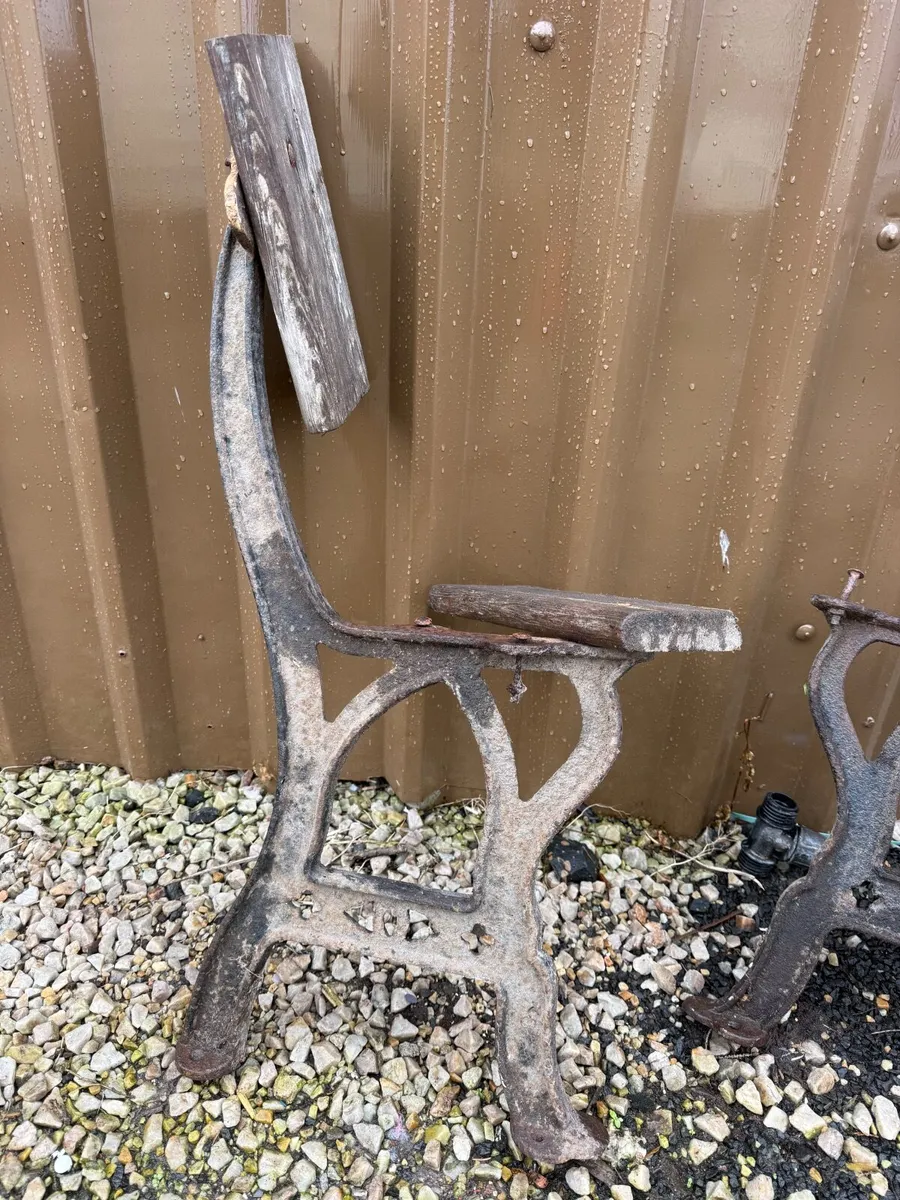 Original railway station seat ends - Image 3
