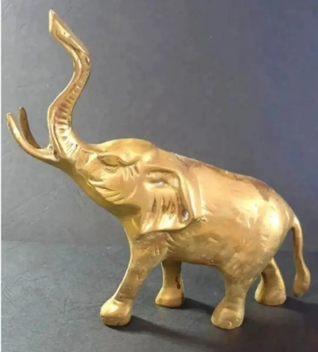 Vintage Brass Elephant Pristine - Image 1