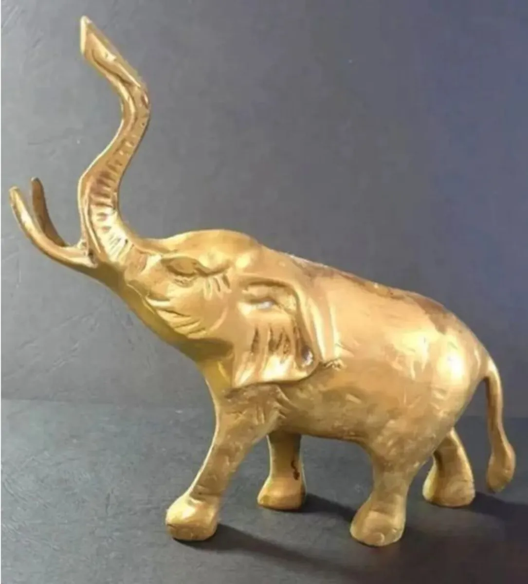 Vintage Brass Elephant Pristine - Image 4