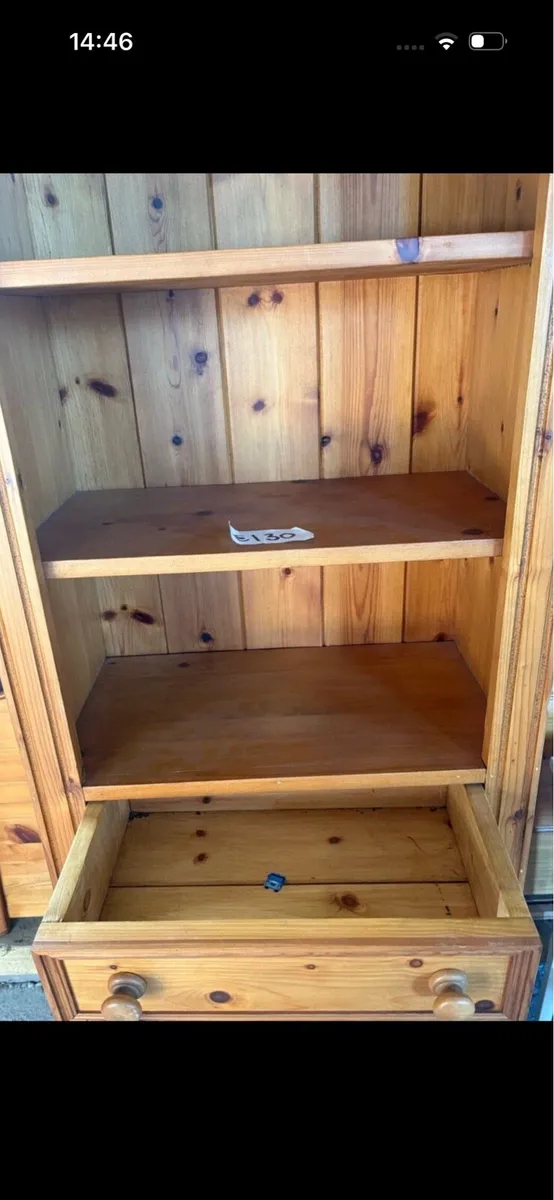 Pine wine rack and bookshelf - Image 3