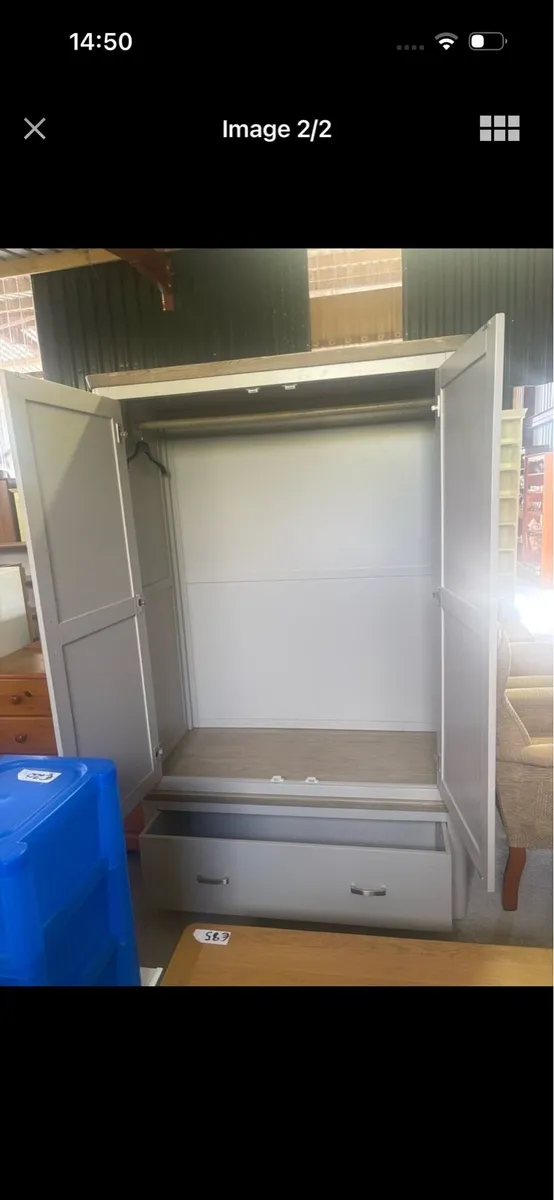 Large grey wardrobe - Image 2
