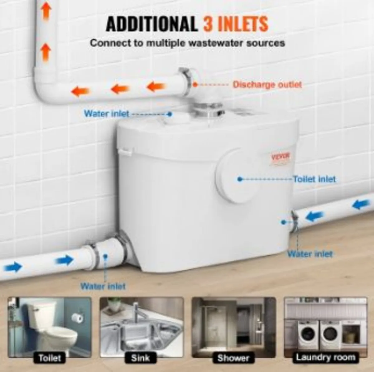 Macerating Toilet System with Powerful 700W - Image 4