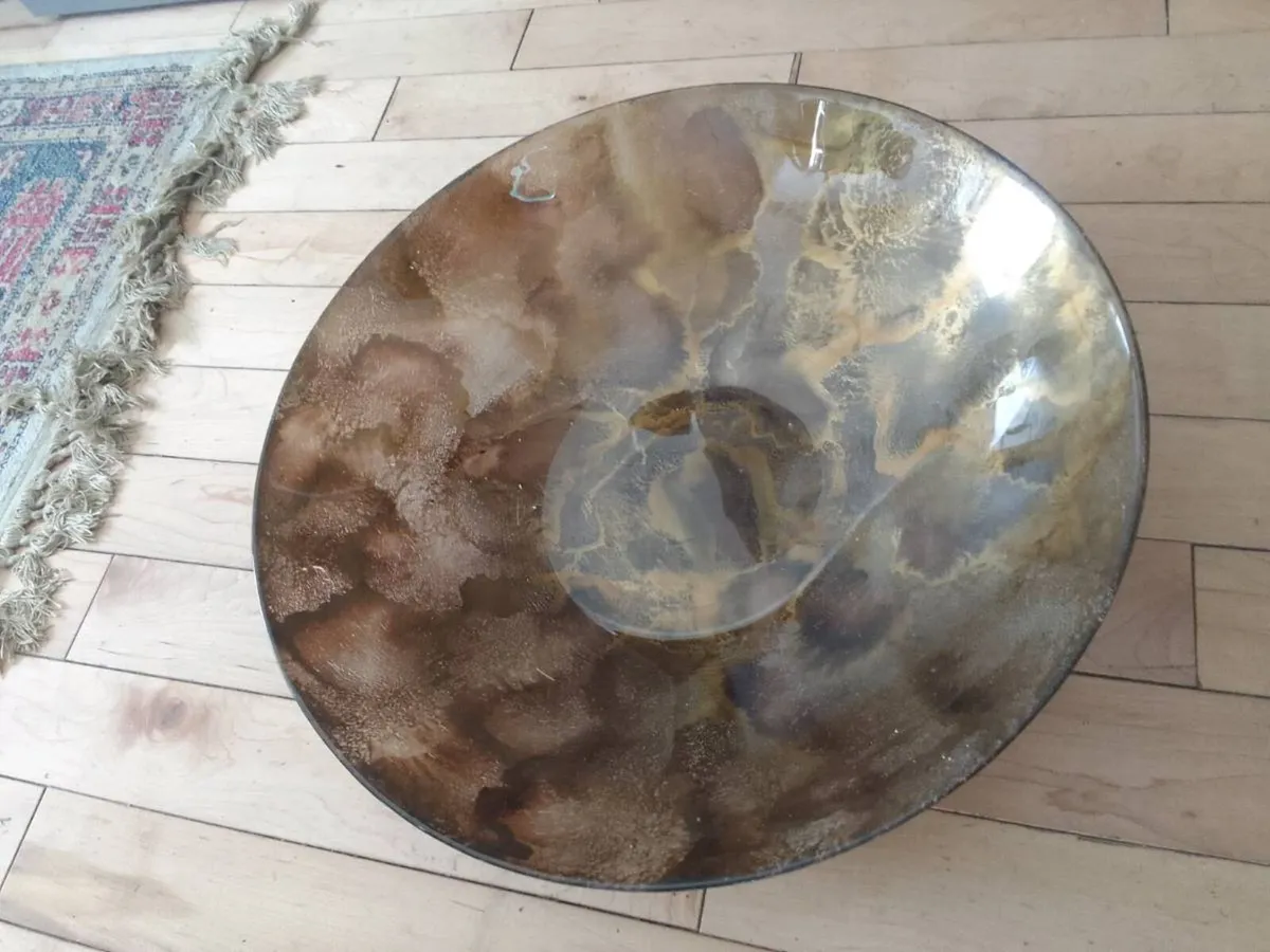 Art glass bowl  oversize 20 inch - Image 2