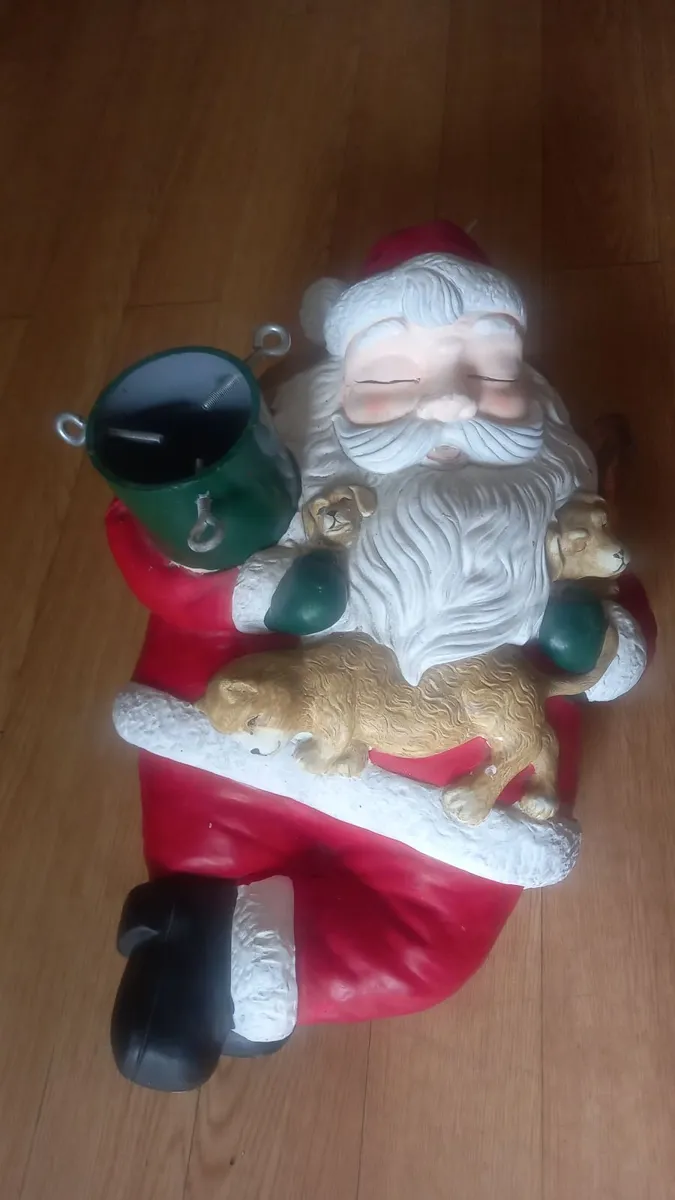 Vintage Santa tree holder - Image 1