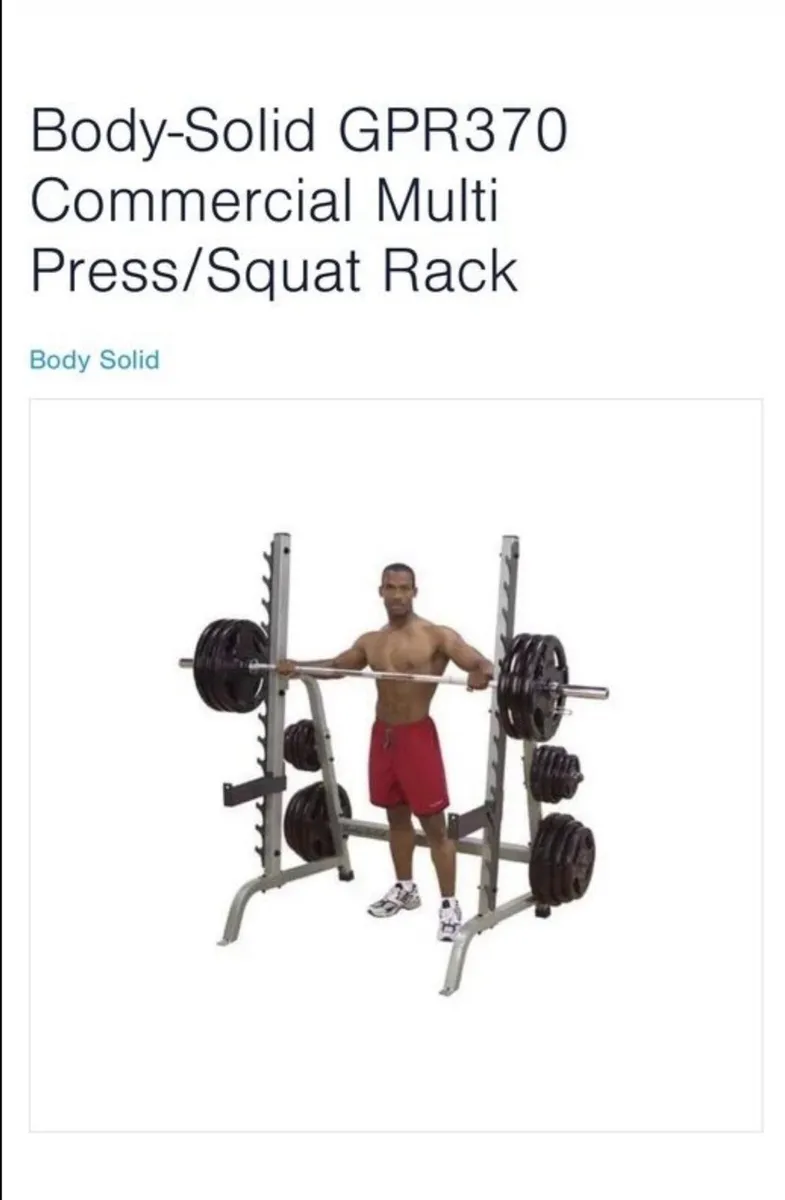 Body-Solid GPR 370 Commercial Multi-Press/Squat Ra - Image 1