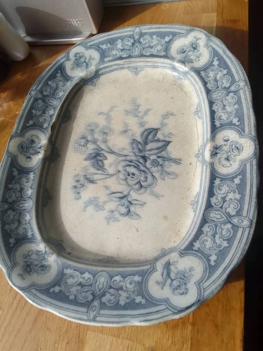 1850s charles meifh windsor platter - Image 1