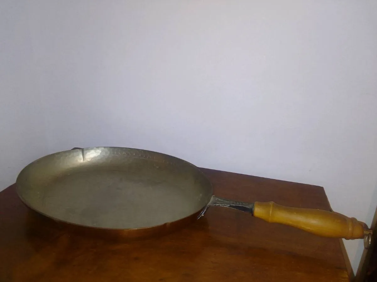 Vintage swiss copper skillet  stockli netstal - Image 2