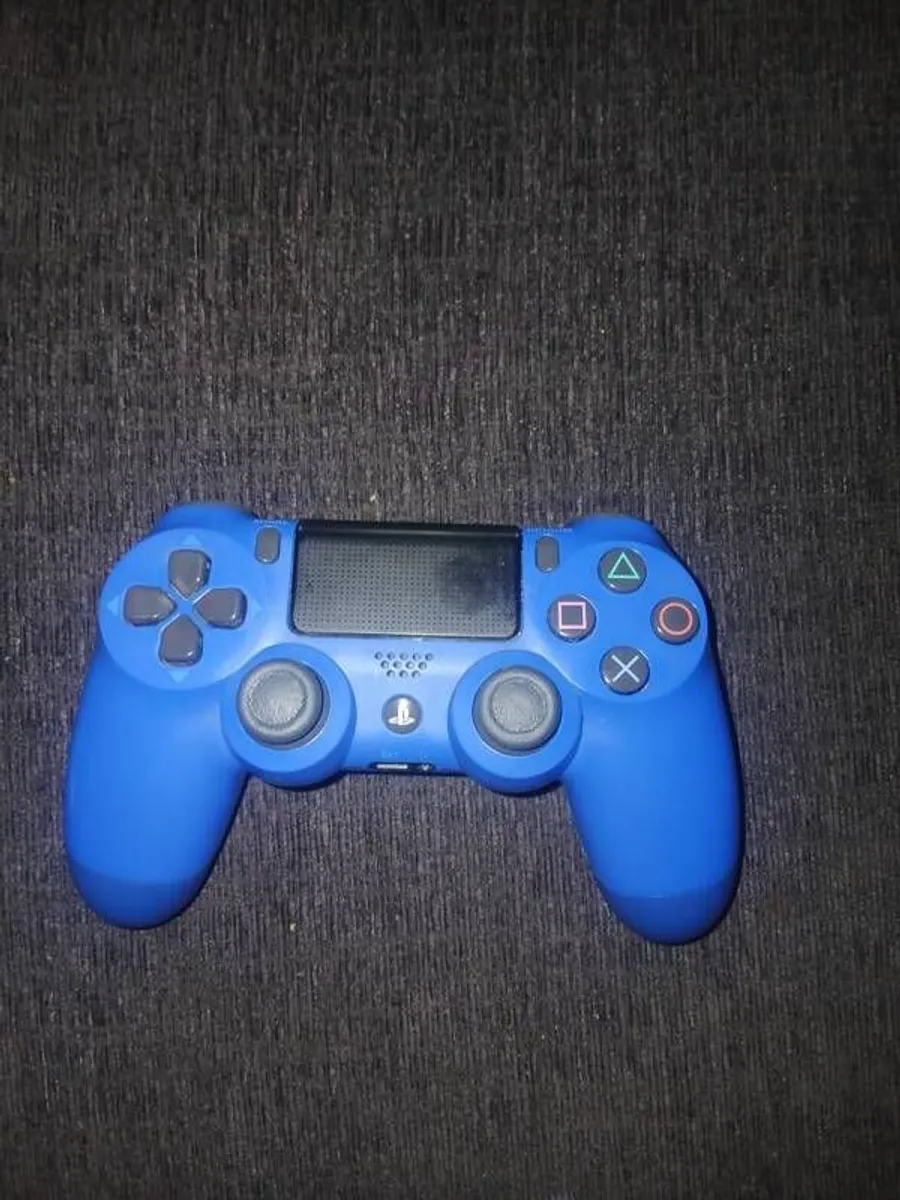 PS4 Controller one official blue one unofficial green and white - Image 1