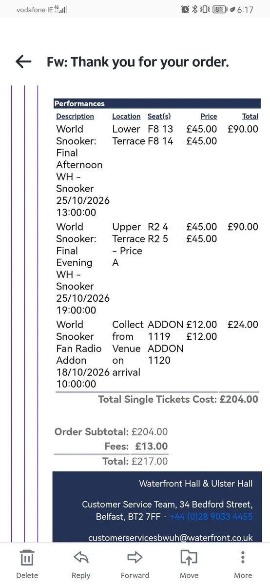 Northern Ireland snooker open tickets - Image 2