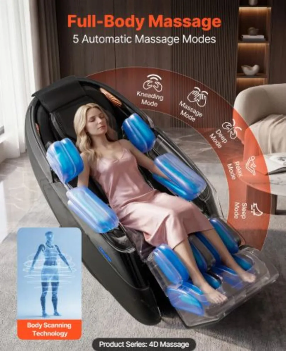 Massage Chair, 4D Zero-Gravity Full Body Massage - Image 2
