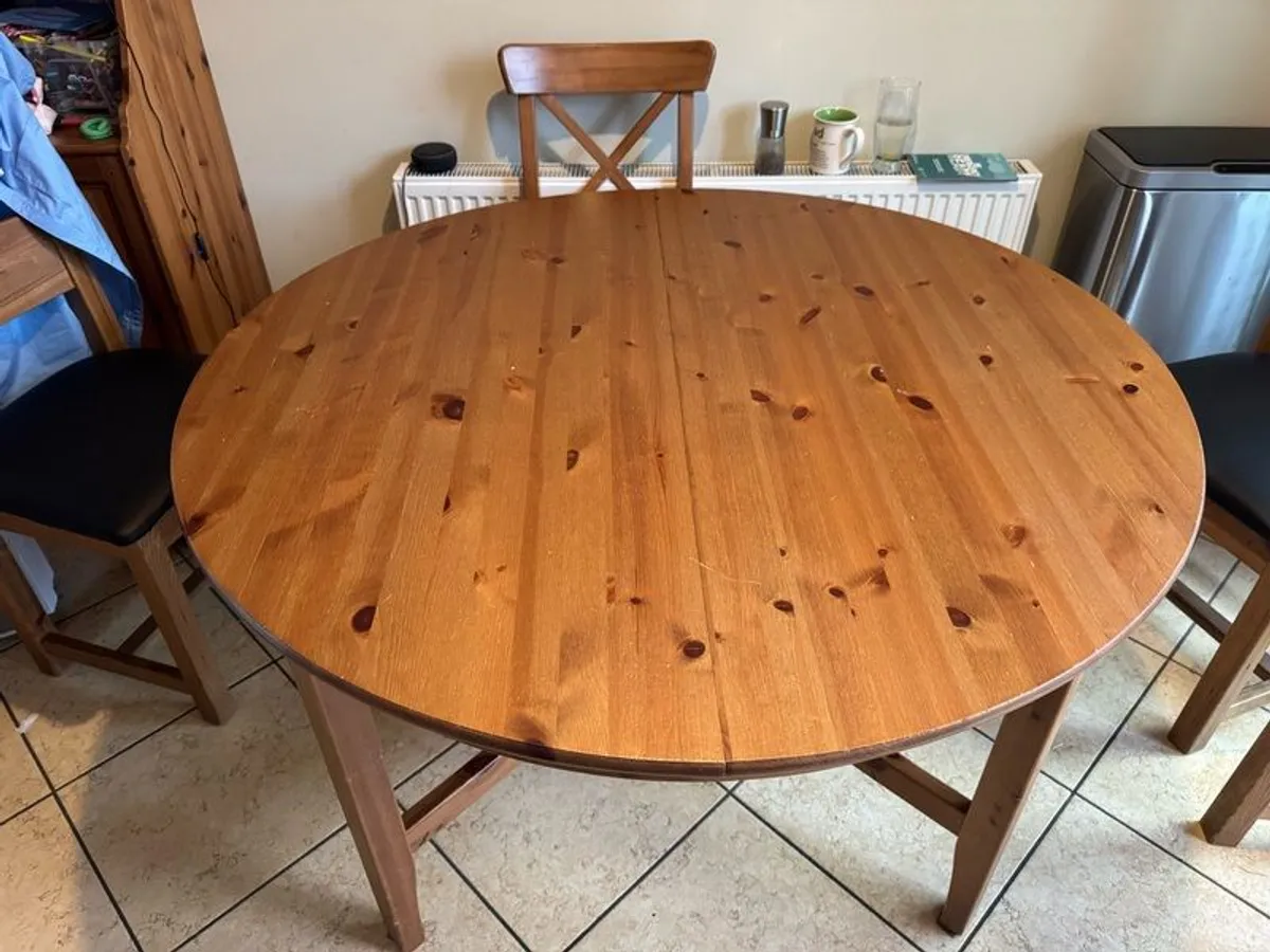 IKEA round extendable table - Image 2
