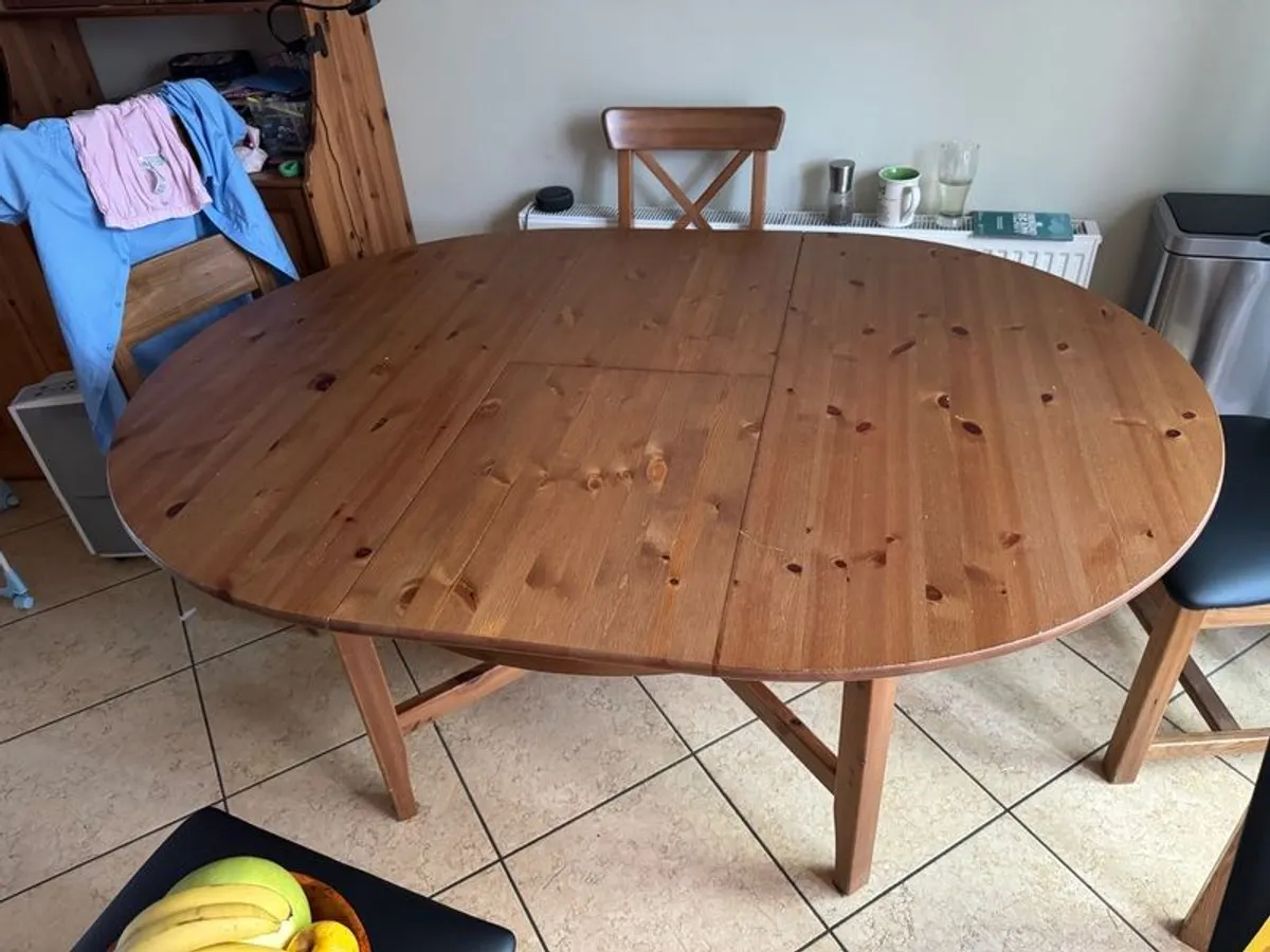 IKEA round extendable table - Image 4