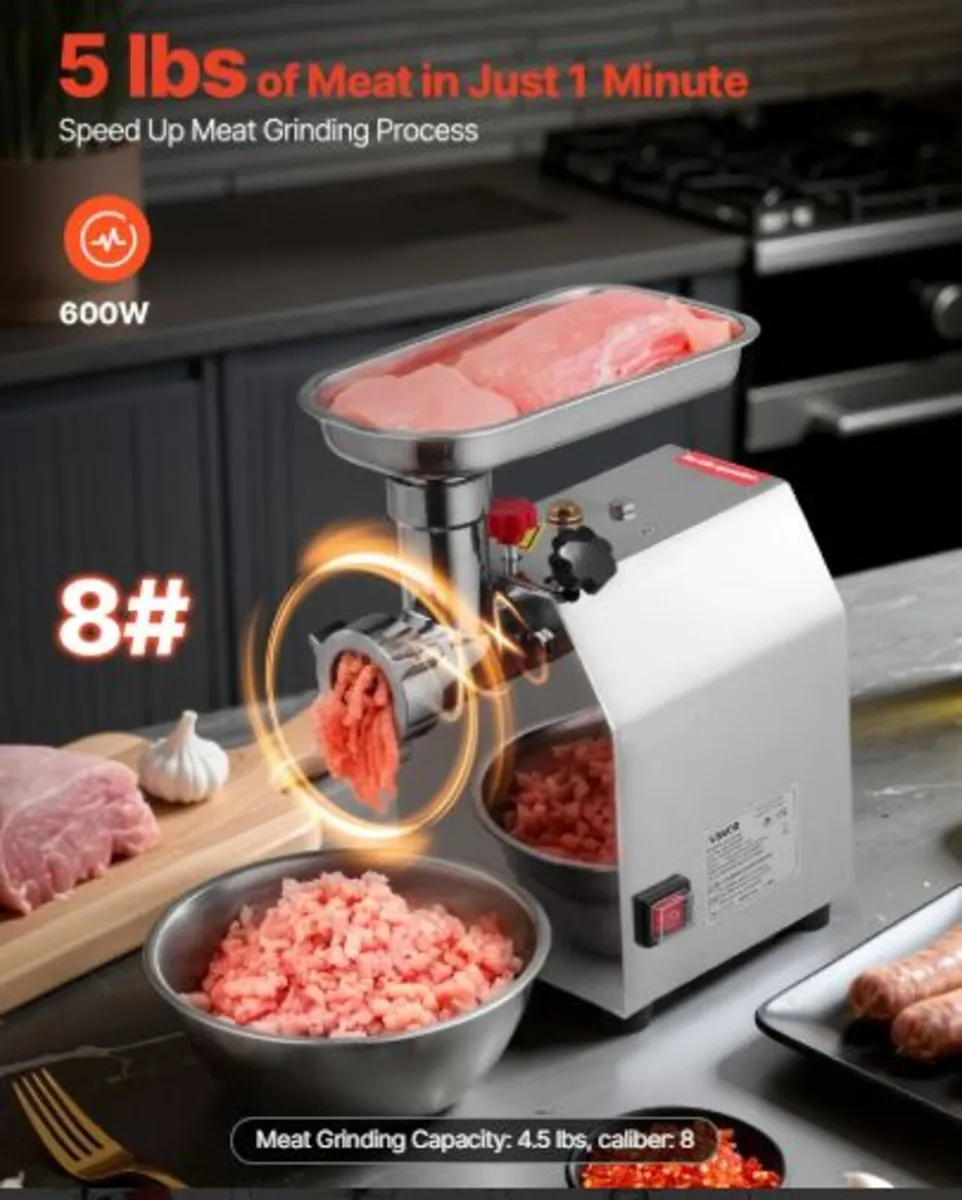 Commercial Electric Meat Grinder, 2.27 kg/min - Image 2