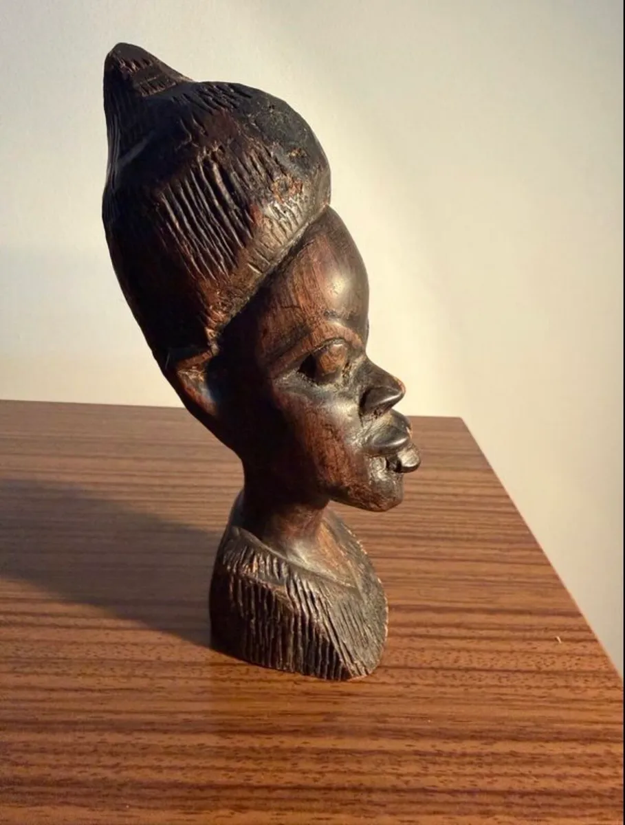 Vintage Hand Carved Bust - Image 1