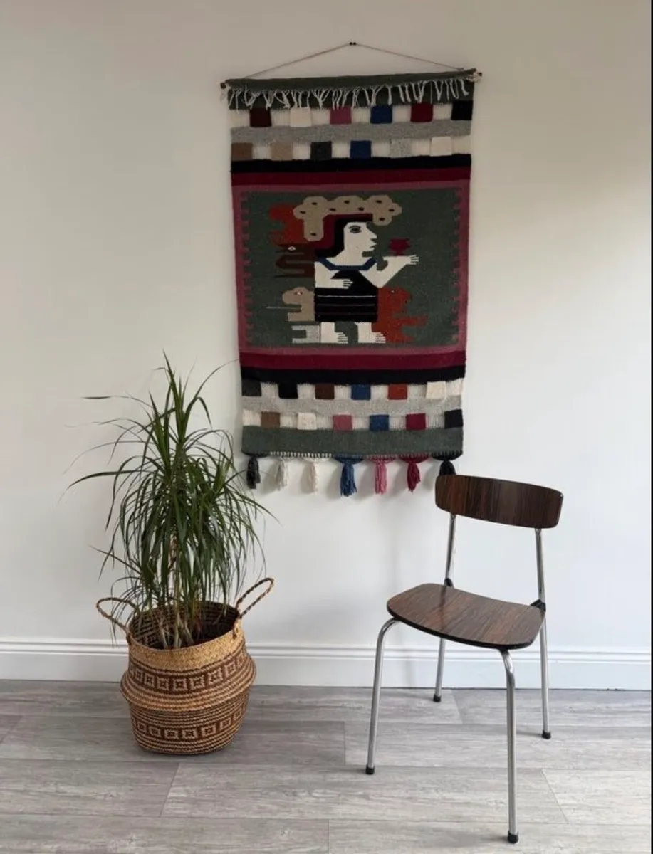 Vintage Aztec Wall Hanging - Image 1