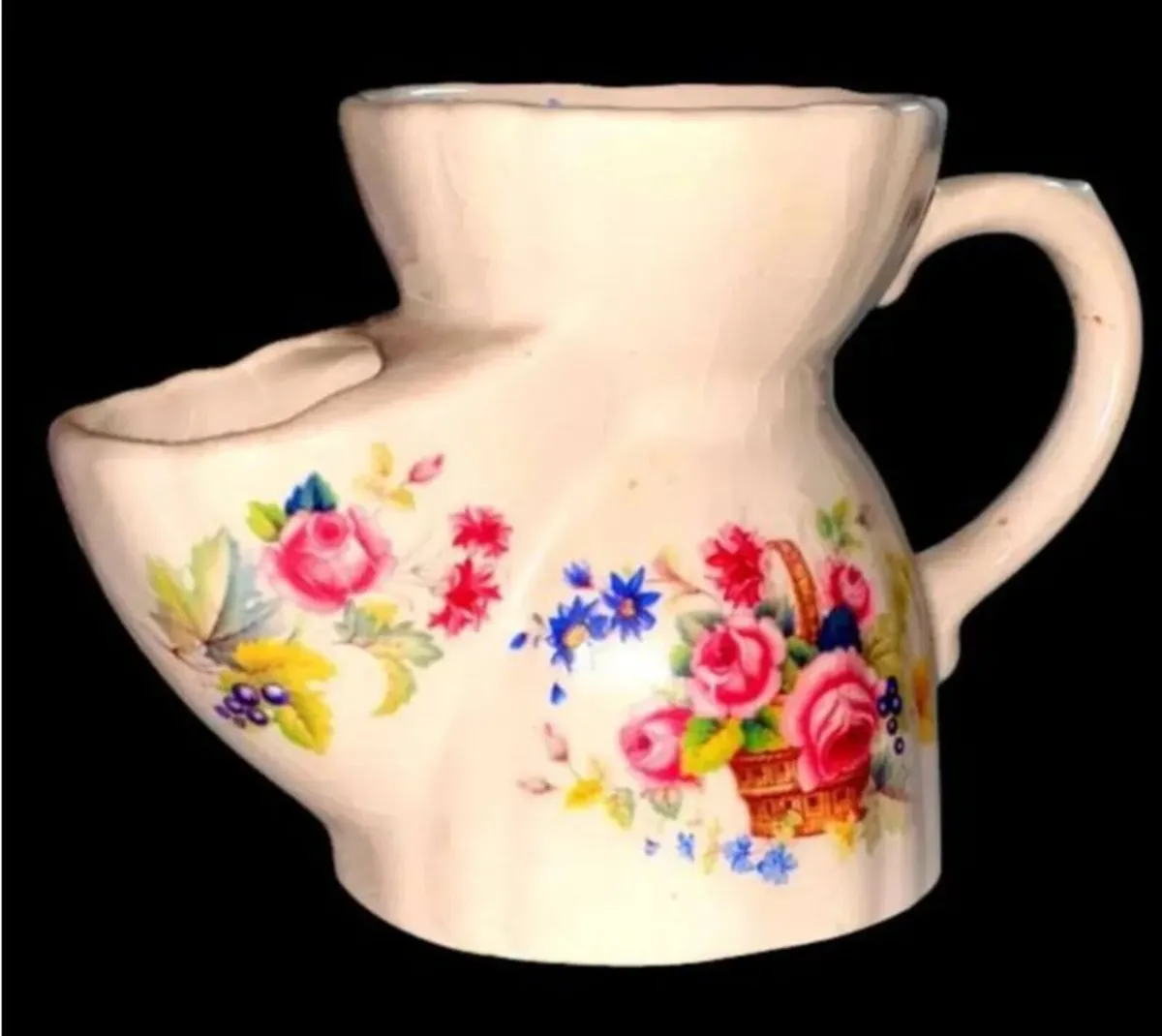 Pristine Vintage Floral Shaving Scuttle Mug - Image 1