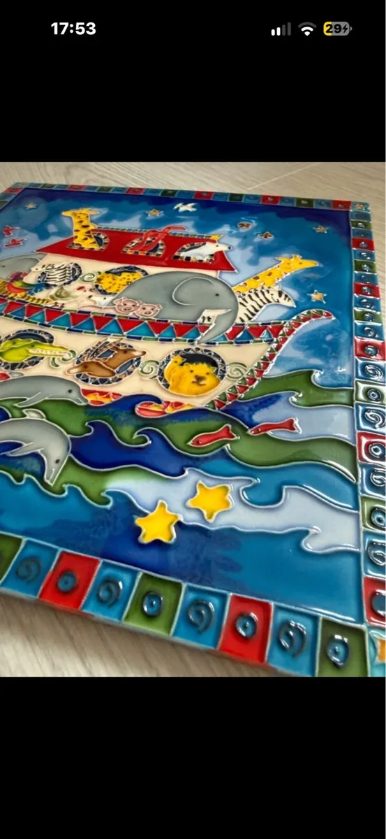 Noah's Ark / Ceramic Art Tile - Image 2