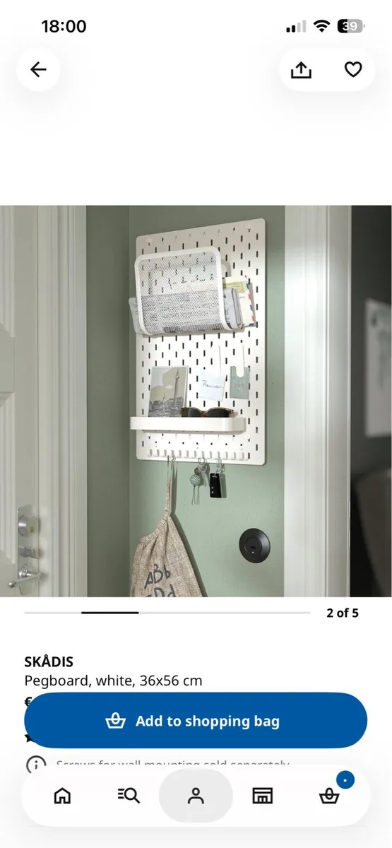 IKEA Skadis pegboard 36x56cm + accessories - Image 4