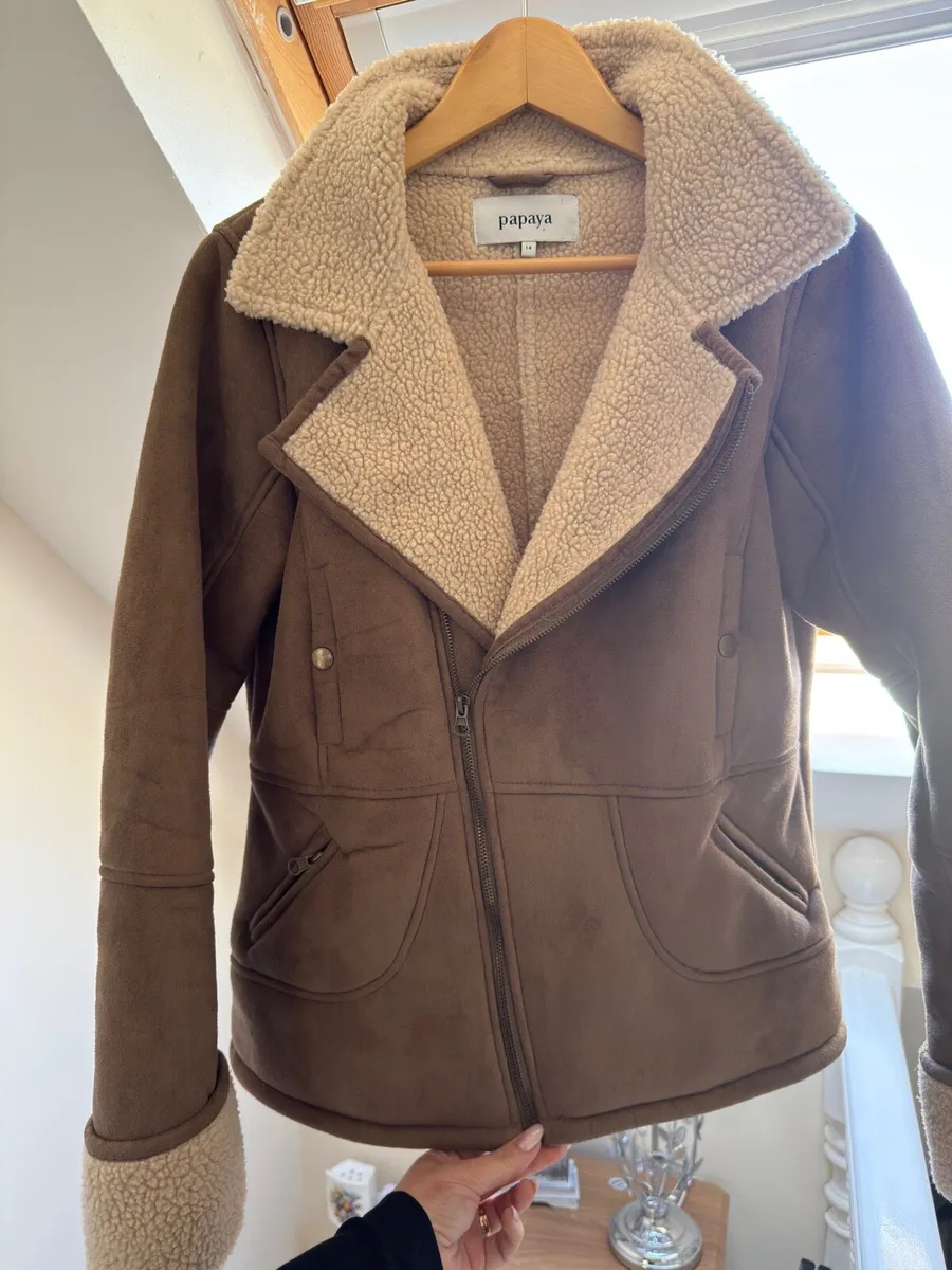 Aviator Jacket / Papaya faux suede / 14 - Image 1