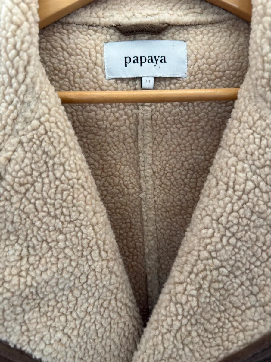 Aviator Jacket / Papaya faux suede / 14 - Image 3